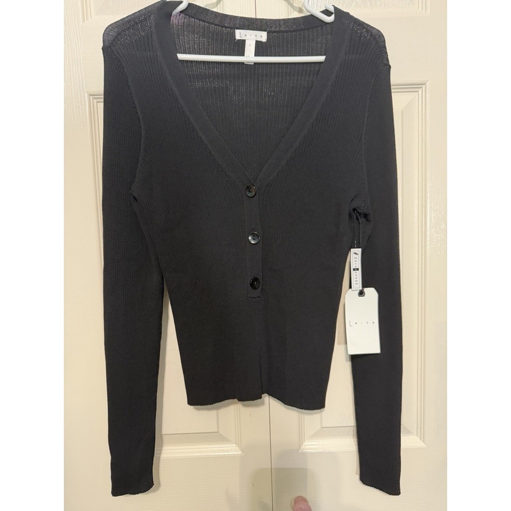 Leith Women's Black Sweater NWT Size Large‎